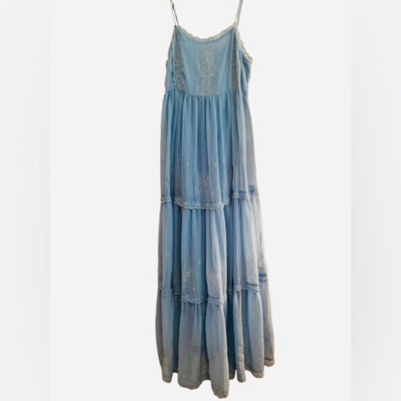Urban Outfitters Sky Blue Lace Maxi Dress - Picture 3 of 10
